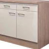 Flex-Well Exclusiv Küchen-Unterschrank Orlando 100cm Kaschmir Glanz-Sonoma Eiche