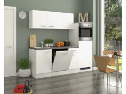 Flex-Well Exclusiv Küchenzeile Joelina 210 cm Weiß matt