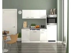 Flex-Well Exclusiv Küchenzeile Joelina 210 cm Weiß matt