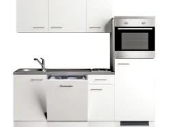 Flex-Well Exclusiv Küchenzeile Joelina 210 cm Weiß matt