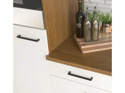 Flex-Well Exclusiv Küchenzeile Vintea 220 cm Magnolia matt-Lancelot Oak