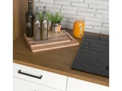 Flex-Well Exclusiv Küchenzeile Vintea 220 cm Magnolia matt-Lancelot Oak