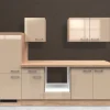 Flex-Well Exclusiv Küchenzeile Orlando 270 cm ohne E-Geräte Kaschmir Glanz