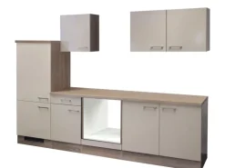 Flex-Well Exclusiv Küchenzeile Orlando 270 cm ohne E-Geräte Kaschmir Glanz