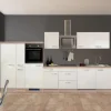 Flex-Well Exclusiv Küchenzeile Valero 360 cm Hochglanz Weiß