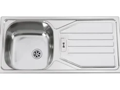 Flex-Well Exclusiv Küchenzeile Lund 280 cm Lichtgrau glänzend-Rauchgrau