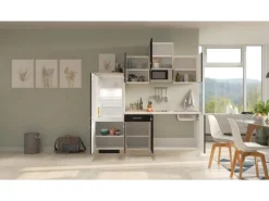 Flex-Well Exclusiv Küchenzeile Lara 210 cm Anthrazit - San Remo Eiche