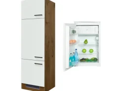 Flex-Well Exclusiv Kühlschrank-Einbauschrank Vintea mit Kühlschrank EEK: F