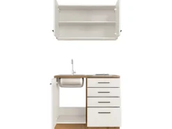 Flex-Well Exclusiv Miniküche Vintea 100 cm Magnolia matt - Lancelot Oak