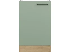 Flex-Well Exclusiv Spülenschrank SPU 50 Cara 50 cm Schilfgrün matt-Artisan Eiche
