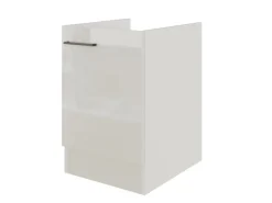 Flex-Well Exclusiv Spülenschrank SPU 50 Lund 50cm Lichtgrau glänzend-Rauchgrau