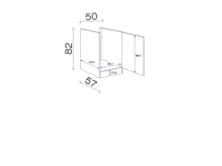 Flex-Well Exclusiv Spülenschrank SPU 50 Lund 50cm Lichtgrau glänzend-Rauchgrau
