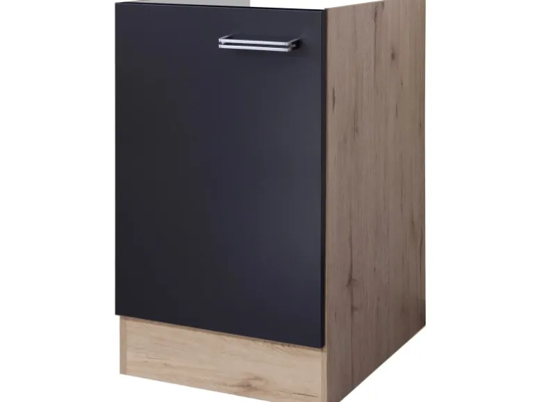 Flex-Well Exclusiv Spülenunterschrank Lara 50cm ohne Arbeitsplatte Anthra. -