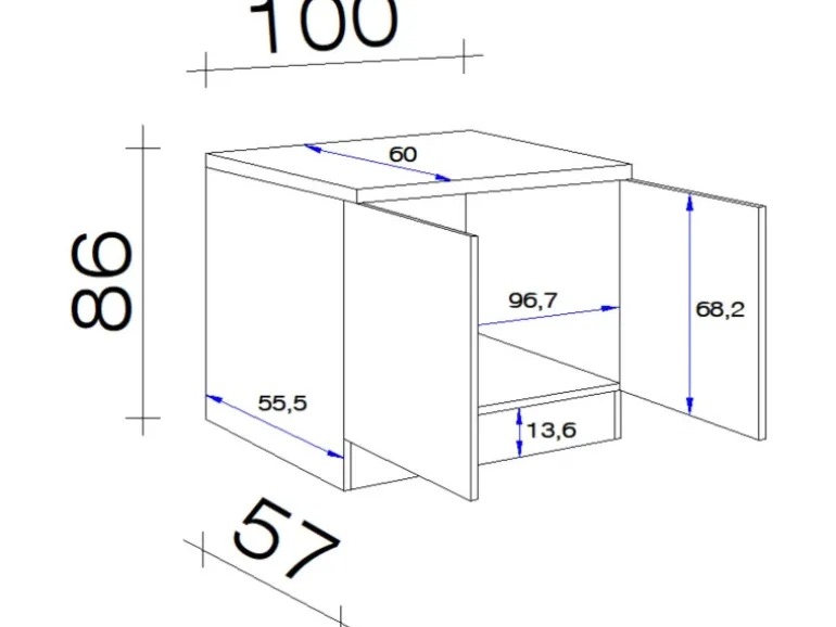 Flex-Well Exclusiv Spülenunterschrank Orlando 100 cm Kaschmir Glanz-Sonoma Eiche