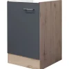 Flex-Well Exclusiv Spülenunterschrank Morena 50 cm ohne Arbeitsplatte Basaltgrau