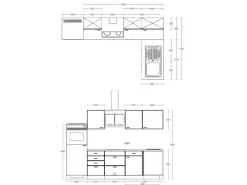 Flex-Well Exclusiv Winkelküche Lund 280 x 170 cm Lichtgrau glänzend-Rauchgrau