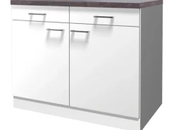 Flex-Well Küchen-Unterschrank mit Arbeitsplatte Lucca 100 cm