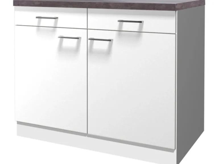 Flex-Well Küchen-Unterschrank mit Arbeitsplatte Lucca 100 cm