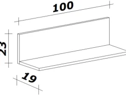Flex-Well Küchen-Wandregal Lucca 100 cm Platinblau