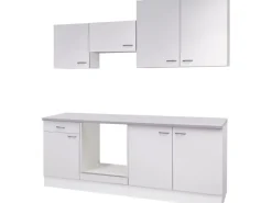 Flex-Well Küchenzeile 210 cm ohne E-Geräte Wito Weiß