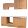 Flex-Well Küchenzeile 210 cm ohne E-Geräte Nano Buche