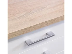 Flex-Well Küchenzeile Florida 280 cm Weiß Matt - Sonoma Eiche