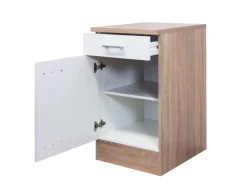 Flex-Well Küchenzeile Florida 280 cm Weiß Matt - Sonoma Eiche