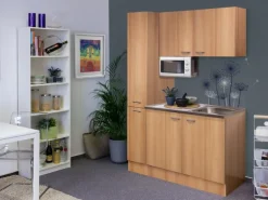 Flex-Well Singleküche 130 cm Nano Buche