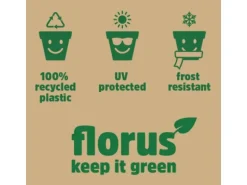 Florus Balkon-Hängetopf Mediterran Trio 52 cm x 26,2 cm x 24 cm Terra