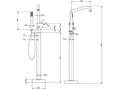 Freistehende Armatur