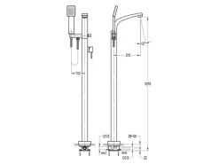 Freistehende Armatur GILA