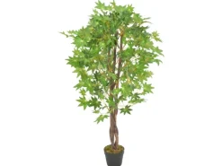 furnicato Künstliche Pflanze Ahornbaum mit Topf Grün 120 cm