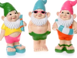 Gartenzwerg Stehend 3-fach Sortiert 23,5 cm x 10 cm x 11 cm Bunt