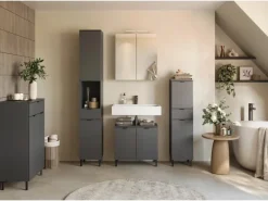 Germania Hochschrank Arcena 1393 Graphit 30 cm x 190 cm x 34 cm