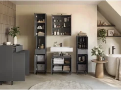 Germania Hochschrank Arcena 1393 Graphit 30 cm x 190 cm x 34 cm