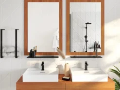 Glasregal Bransley 0,6 cm x 80 cm x 20 cm Schwarz