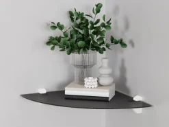 Glasregal Bransley 0,6 cm x 25 cm x 25 cm Schwarz