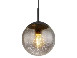 Globo Hängeleuchte Samos Schwarz/Rauchfarben Ø 20 cm