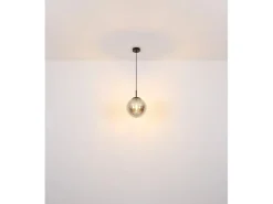 Globo Hängeleuchte Samos Schwarz/Rauchfarben Ø 20 cm