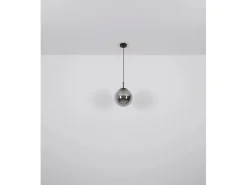 Globo Hängeleuchte Samos Schwarz/Rauchfarben Ø 20 cm