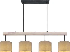 Globo Pendelleuchte Roger 4-flammig Schwarz-Grau