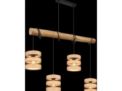 Globo Pendelleuchte Soeni 4-flammig Schwarz matt 850 x 150 x 1200 mm