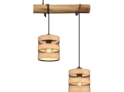 Globo Pendelleuchte Soeni 4-flammig Schwarz matt 850 x 150 x 1200 mm