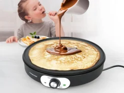 GOURMETmaxx Crepe Maker 1.200 W inkl. Teigverteiler und Crepe-Wender Ø 30 cm