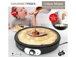GOURMETmaxx Crepe Maker 1.200 W inkl. Teigverteiler und Crepe-Wender Ø 30 cm