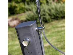 Gre Solardusche aus Harz mit Fußhahn 19 l Grau