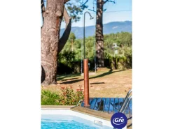 Gre Solardusche Holzoptik aus PVC 9 l Holzfarben