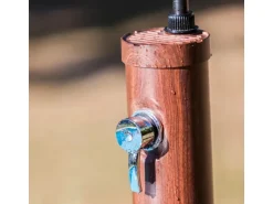 Gre Solardusche Holzoptik aus PVC 9 l Holzfarben