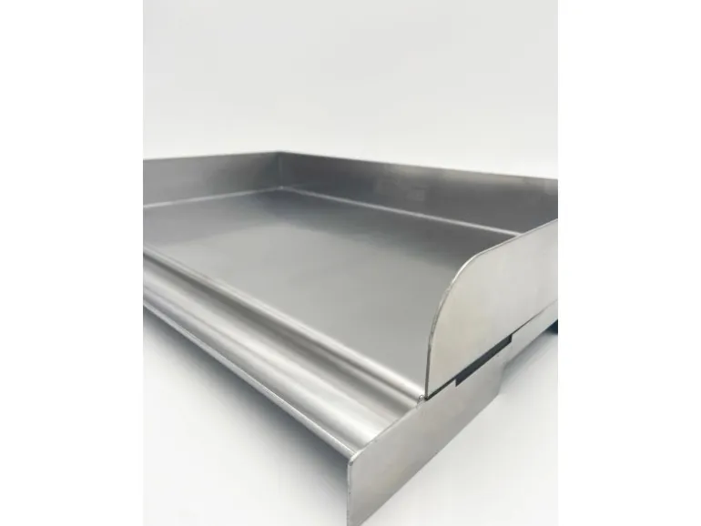 Grillfürst Edelstahl Plancha Grillplatte Hochwertige BBQ Grillfläche für Gas und Holzkohlegrill