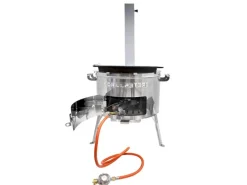 Grillpeter Utschak Set MultiFlame mit Kazan 15L und Deckel-Pfanne aus Gusseisen